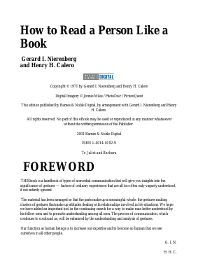 How to Read a Person Like a Book - Gerard I. Nierenberg.pdf